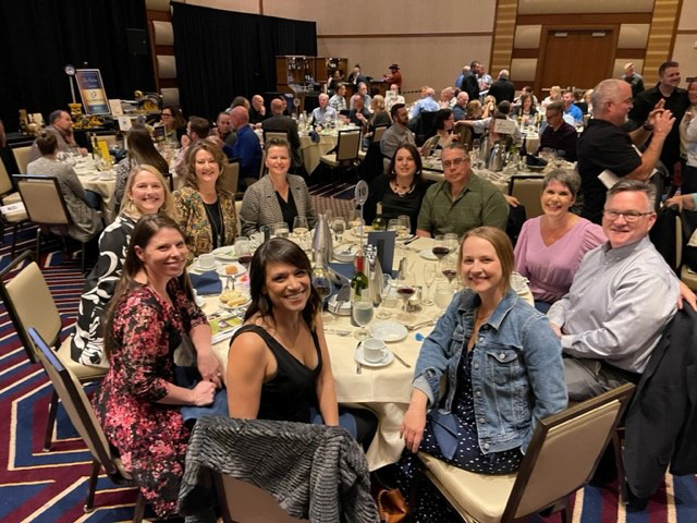 The Johnson Bixby and Integrated Tax Services team at a Cascadia Tech benefit dinner