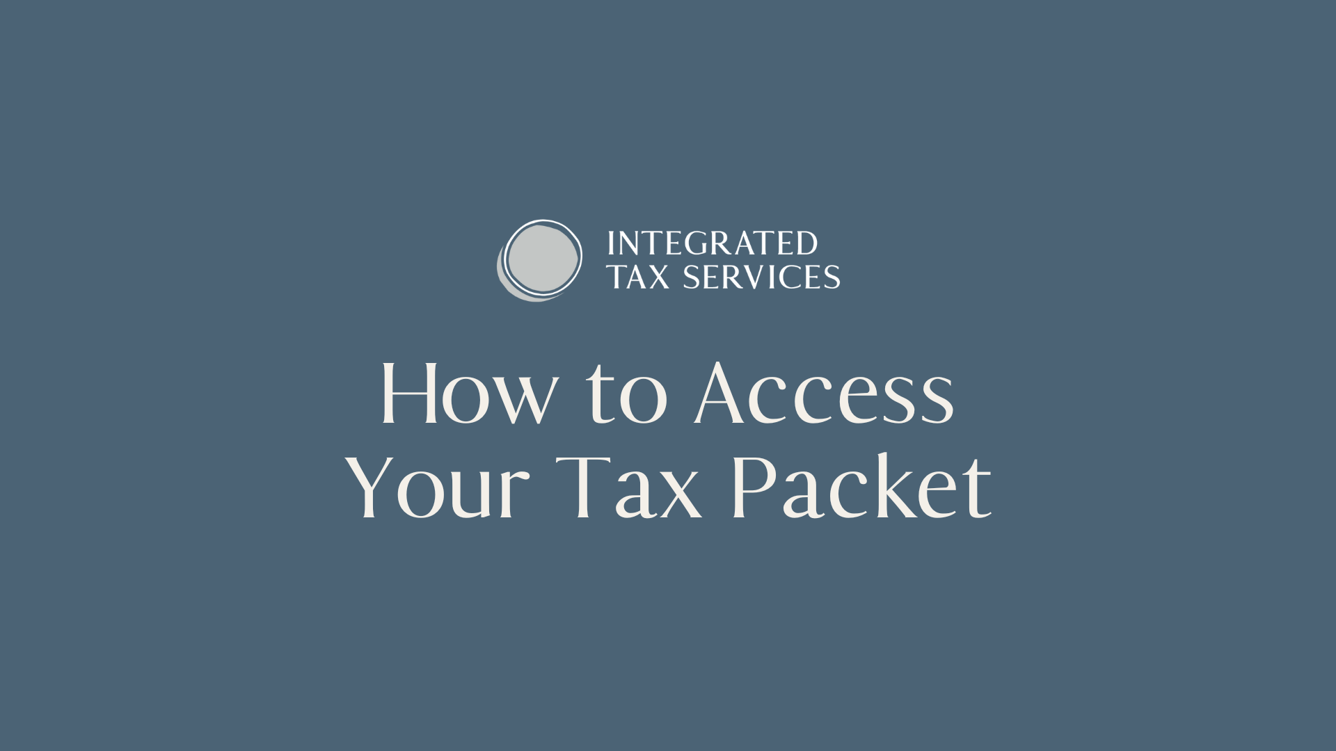 ITS How to Access Tax Packet (FINAL)