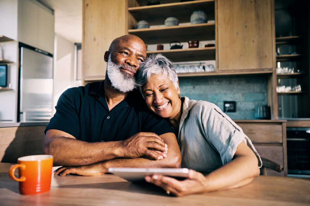 Couple happy with working with a tax preparer for peace of mind